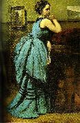 Jean Baptiste Camille  Corot woman in blue oil painting picture wholesale